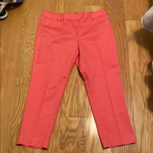 Coral slack capris